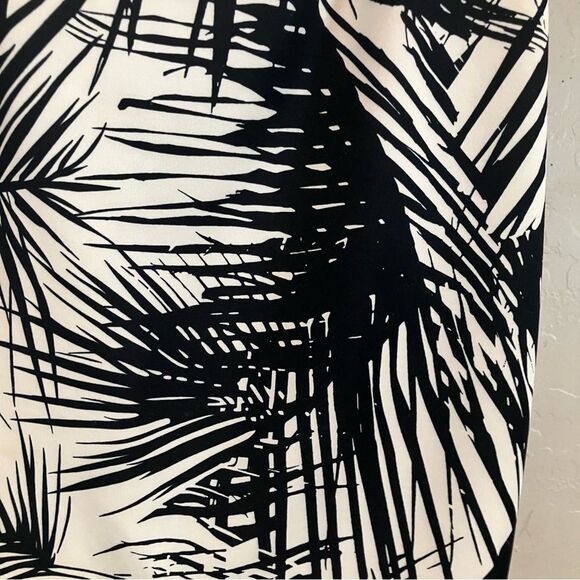 Vintage db Established 1962 Black White Palm Print Stretch Pencil Skirt Sz M - Picture 3 of 11
